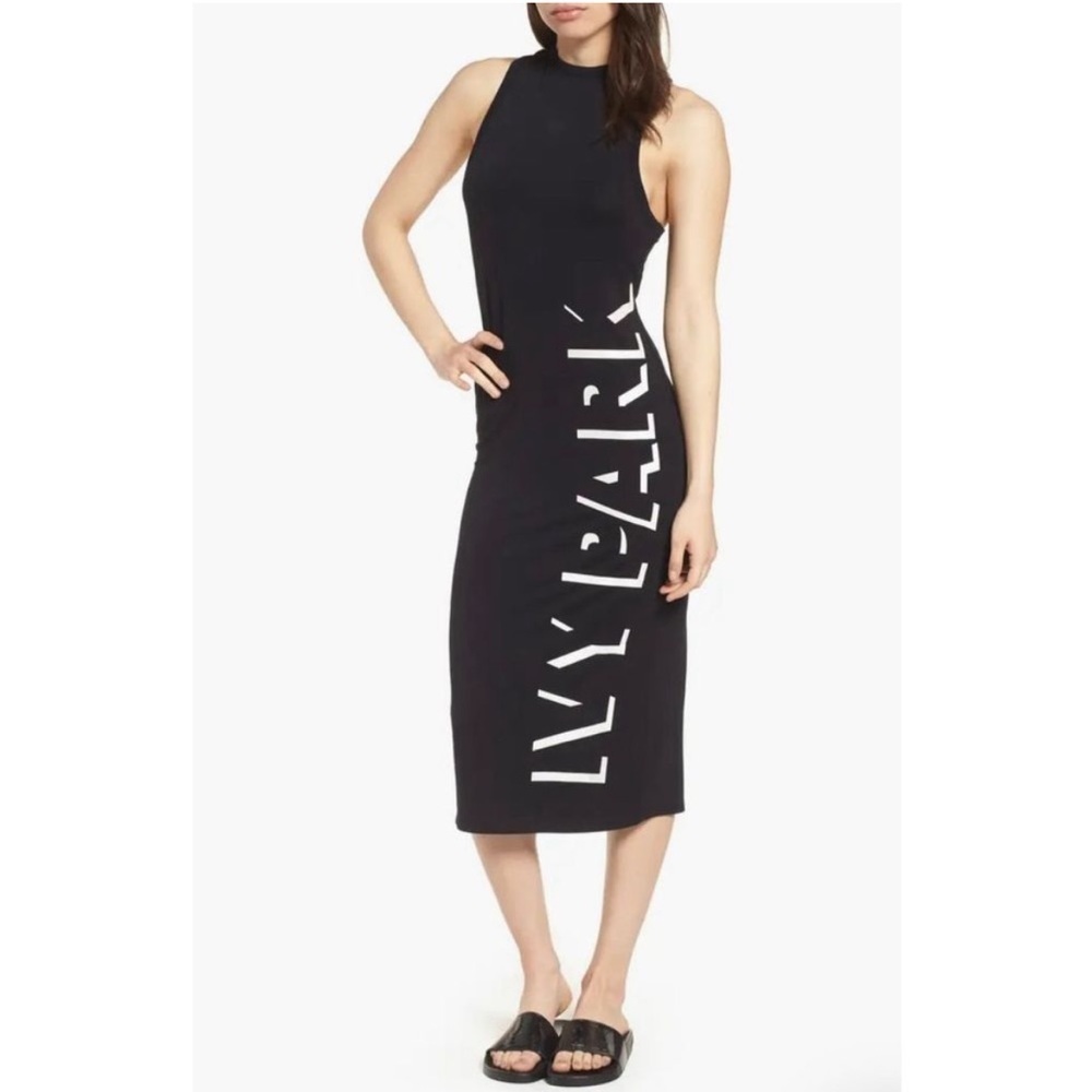 IVY PARK Shadow Logo Dress Black Size S‎